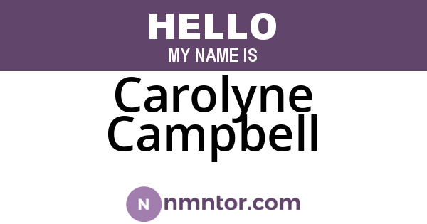 Carolyne Campbell