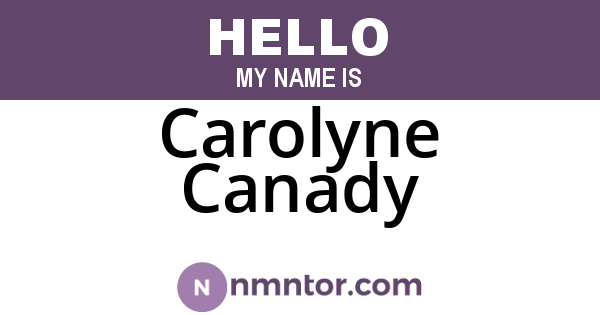 Carolyne Canady