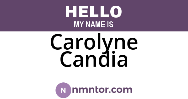 Carolyne Candia
