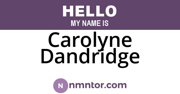 Carolyne Dandridge