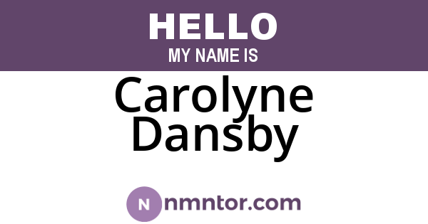 Carolyne Dansby