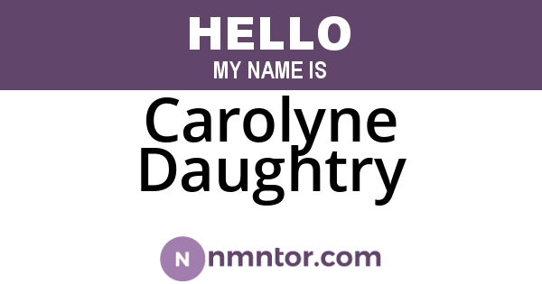 Carolyne Daughtry