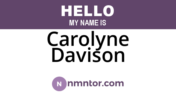 Carolyne Davison