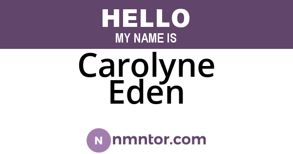 Carolyne Eden