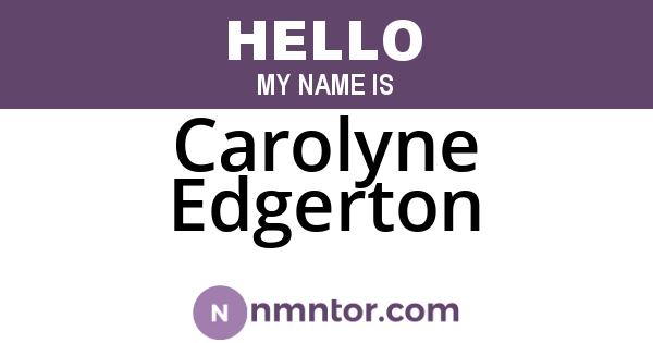 Carolyne Edgerton