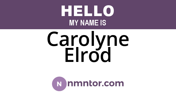 Carolyne Elrod