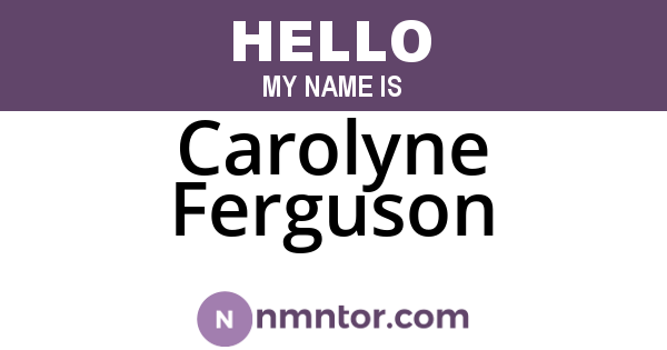 Carolyne Ferguson
