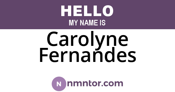 Carolyne Fernandes