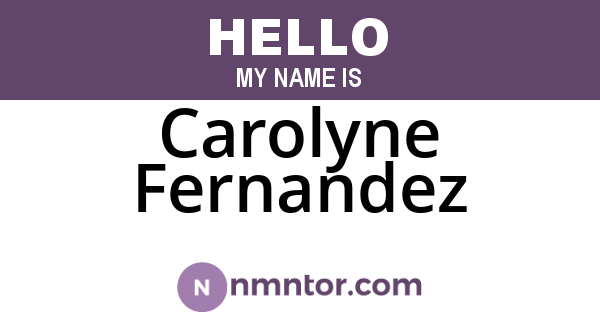 Carolyne Fernandez