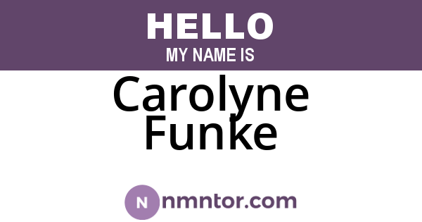 Carolyne Funke