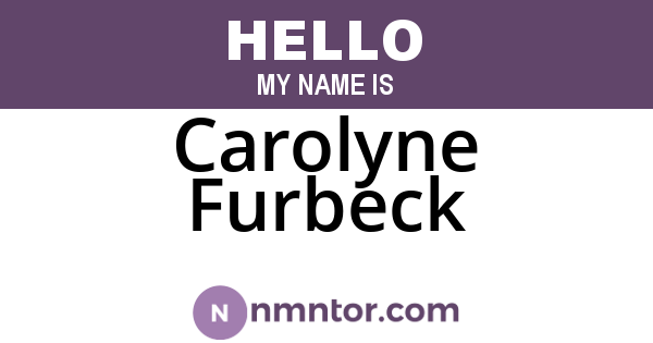 Carolyne Furbeck