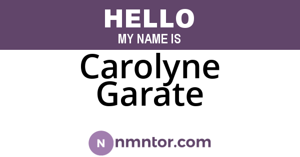 Carolyne Garate