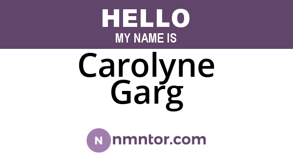 Carolyne Garg
