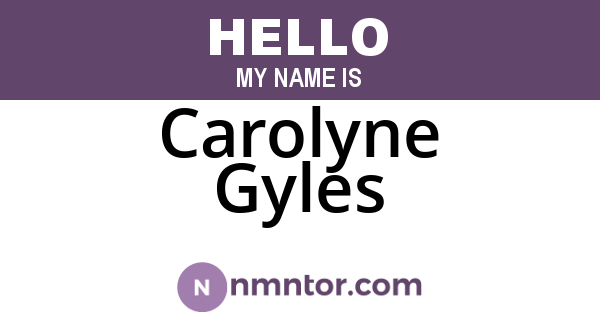 Carolyne Gyles