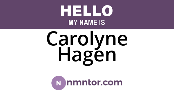 Carolyne Hagen