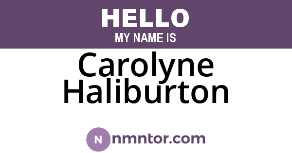 Carolyne Haliburton