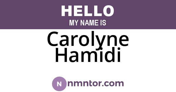 Carolyne Hamidi