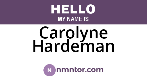 Carolyne Hardeman