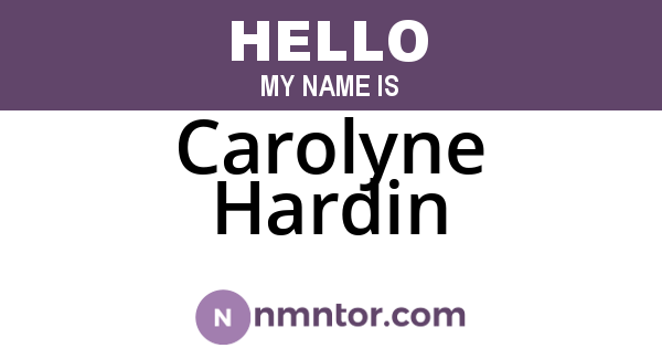 Carolyne Hardin