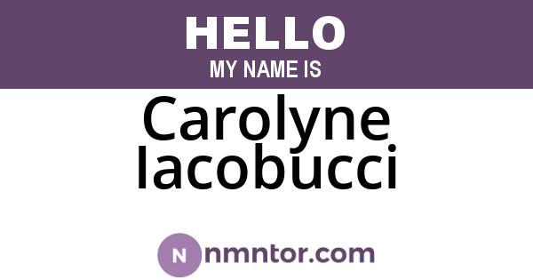 Carolyne Iacobucci