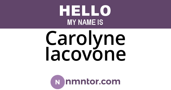 Carolyne Iacovone