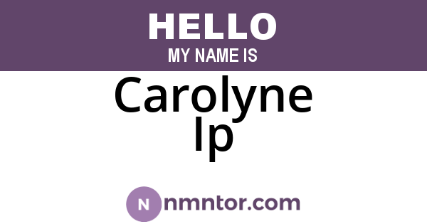 Carolyne Ip
