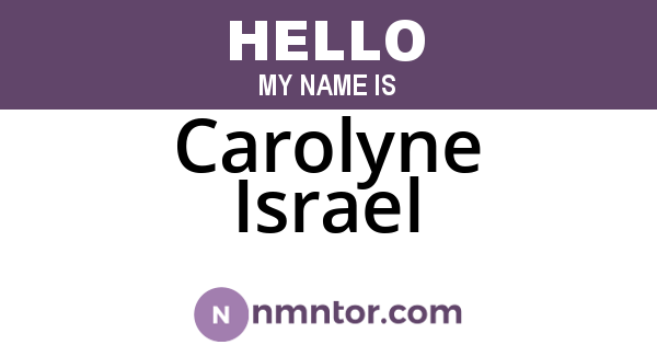 Carolyne Israel