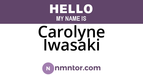 Carolyne Iwasaki