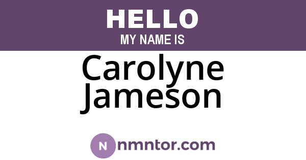 Carolyne Jameson
