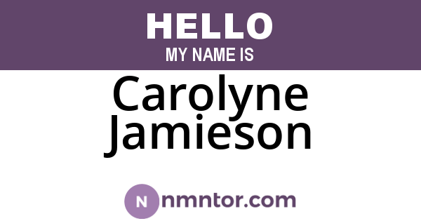 Carolyne Jamieson