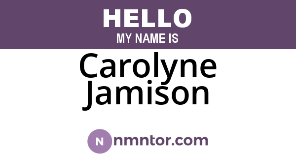 Carolyne Jamison