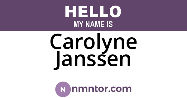 Carolyne Janssen