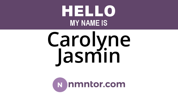 Carolyne Jasmin