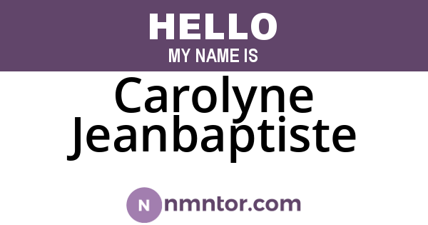 Carolyne Jeanbaptiste