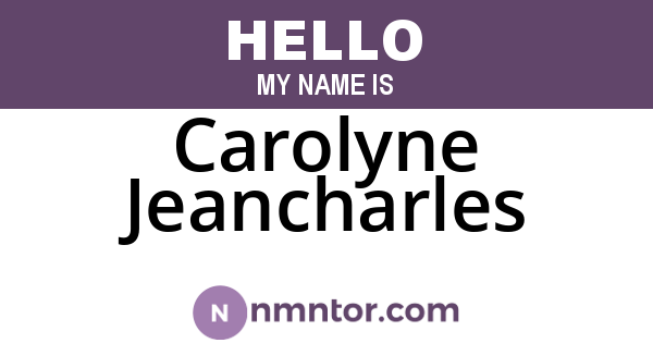 Carolyne Jeancharles