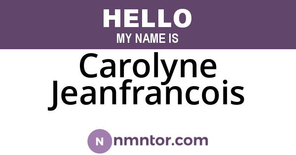 Carolyne Jeanfrancois