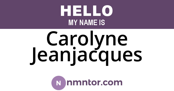 Carolyne Jeanjacques