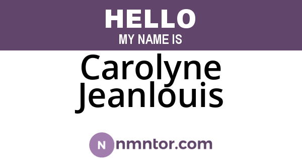 Carolyne Jeanlouis