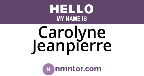 Carolyne Jeanpierre