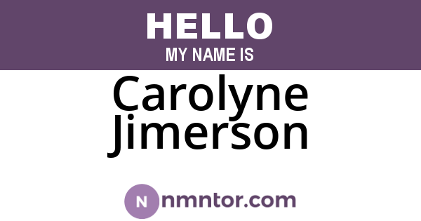 Carolyne Jimerson