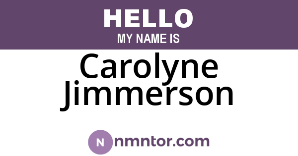 Carolyne Jimmerson