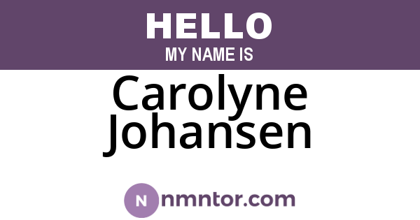 Carolyne Johansen