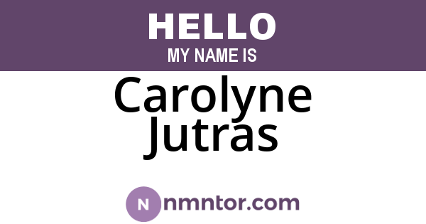 Carolyne Jutras