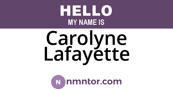 Carolyne Lafayette