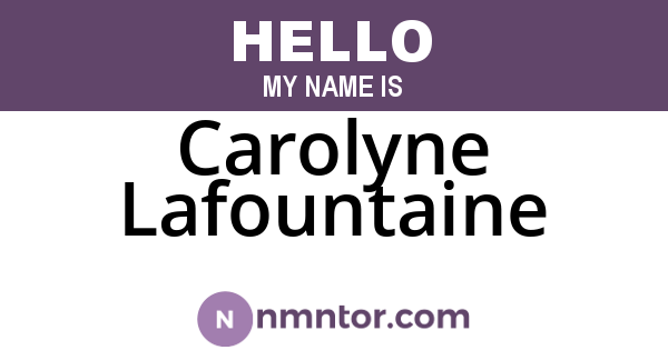 Carolyne Lafountaine