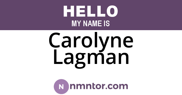 Carolyne Lagman