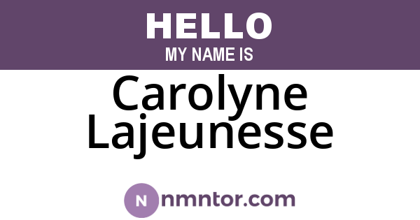 Carolyne Lajeunesse