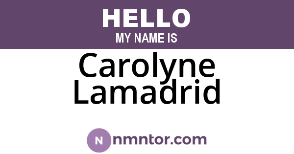 Carolyne Lamadrid