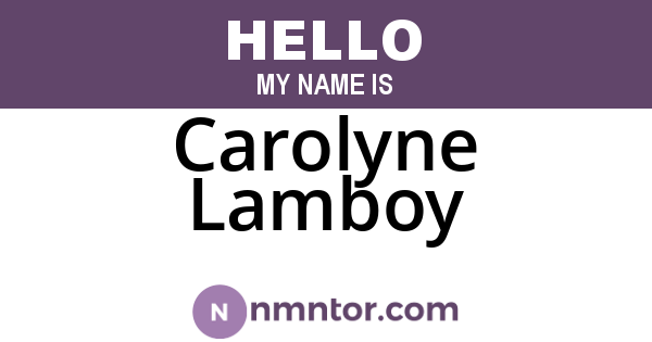 Carolyne Lamboy