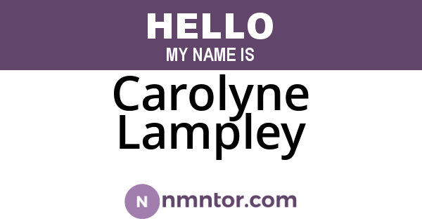 Carolyne Lampley